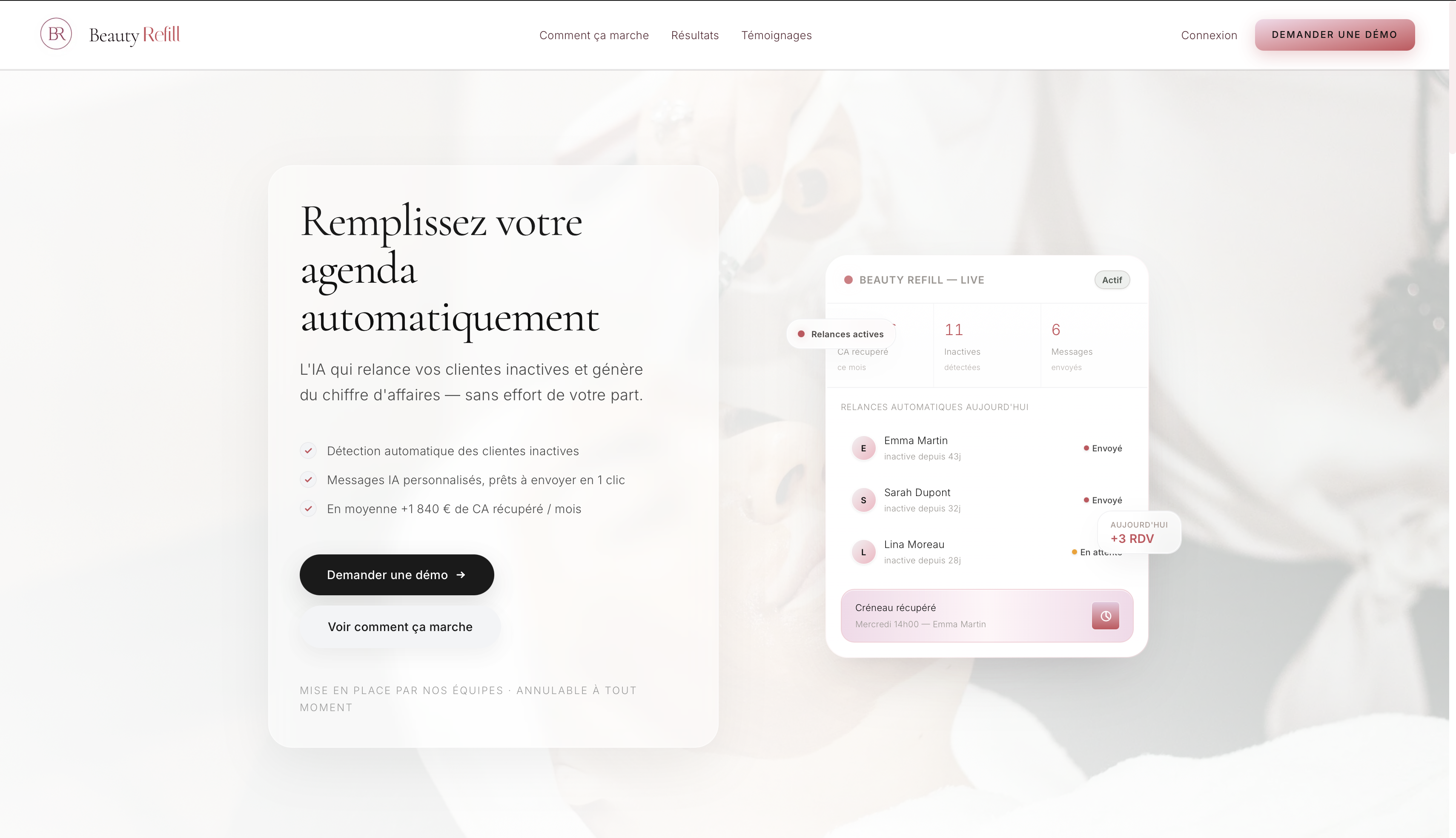 Landing page Beauty Refill